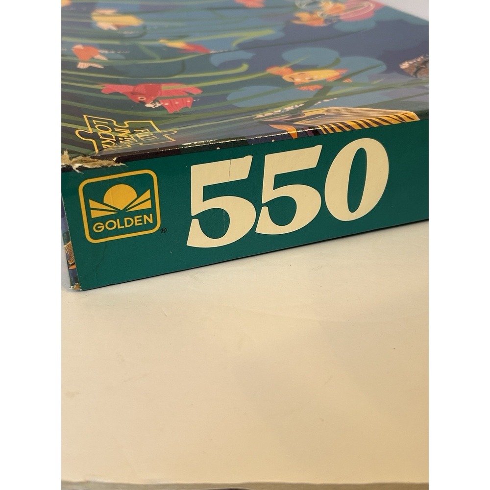 Vintage Factory Sealed-Golden 550 piece puzzle-1993, 4729D-48 Tropical Fish - Picture 4 of 5
